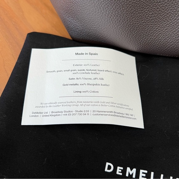 COPY - Demellier London x Claire Rose Icons LE Midi New York Bag Chocolate Leat… - Picture 16 of 16